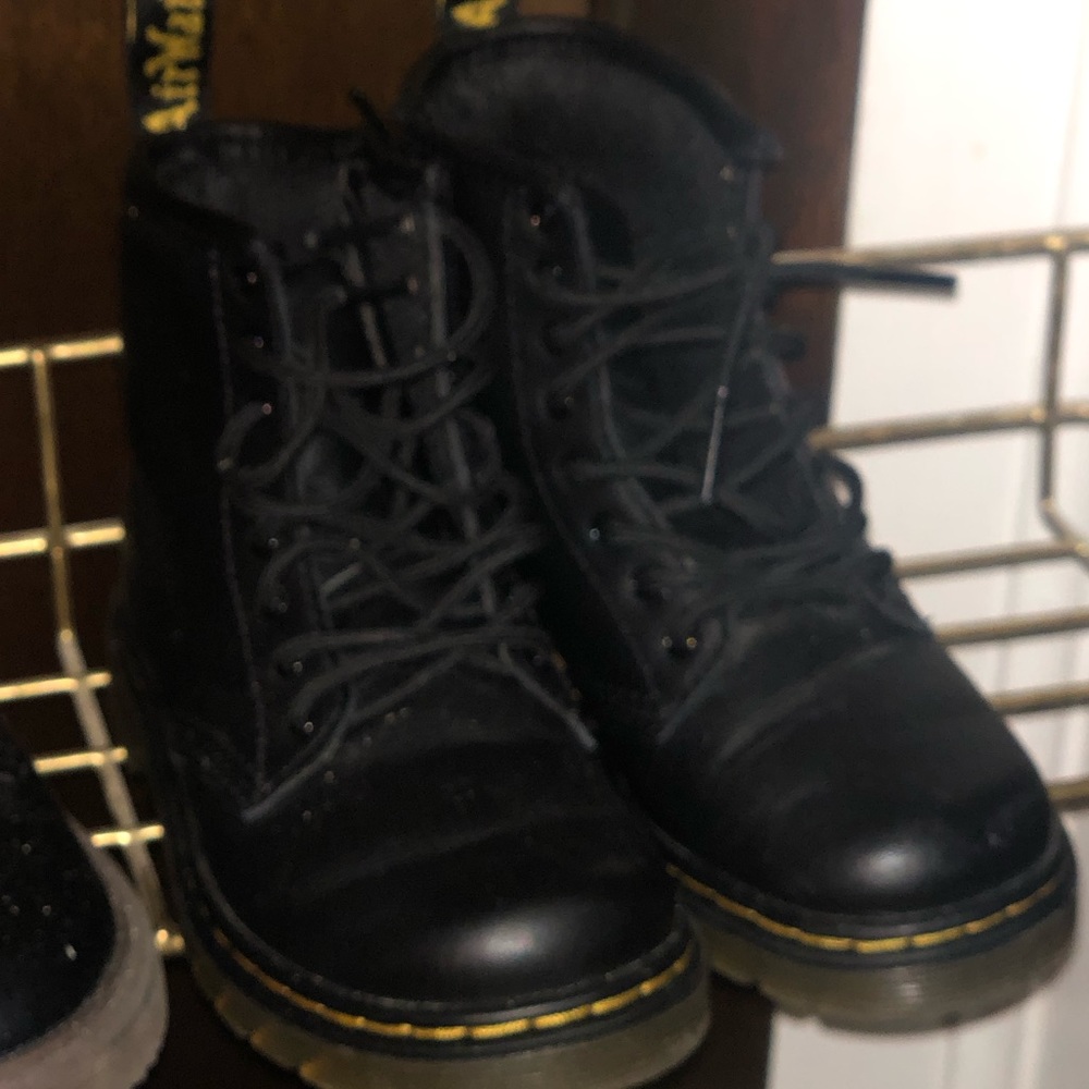 Black leather Dr. Martens